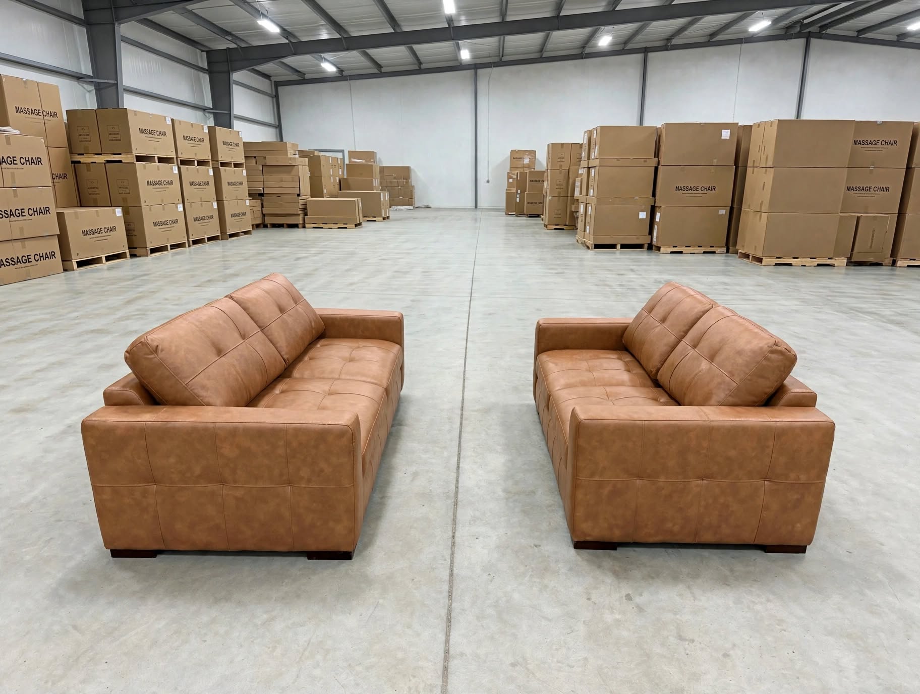 Abbie 3+2 Full Leather Lounge Tan Colour